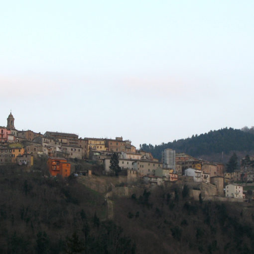 Panorama di Sassocorvaro da Mercatale